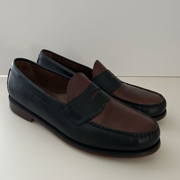 GH Bass Weejuns Sherman Black Brown Penny Loafers Mens 11D Limited Edition Shoes - Picture 2 of 13